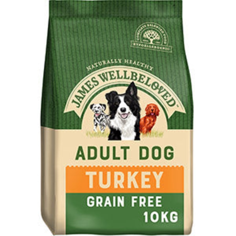 James Wellbeloved Turkey & Vegetable Kibble Grain Free Adult 10kg