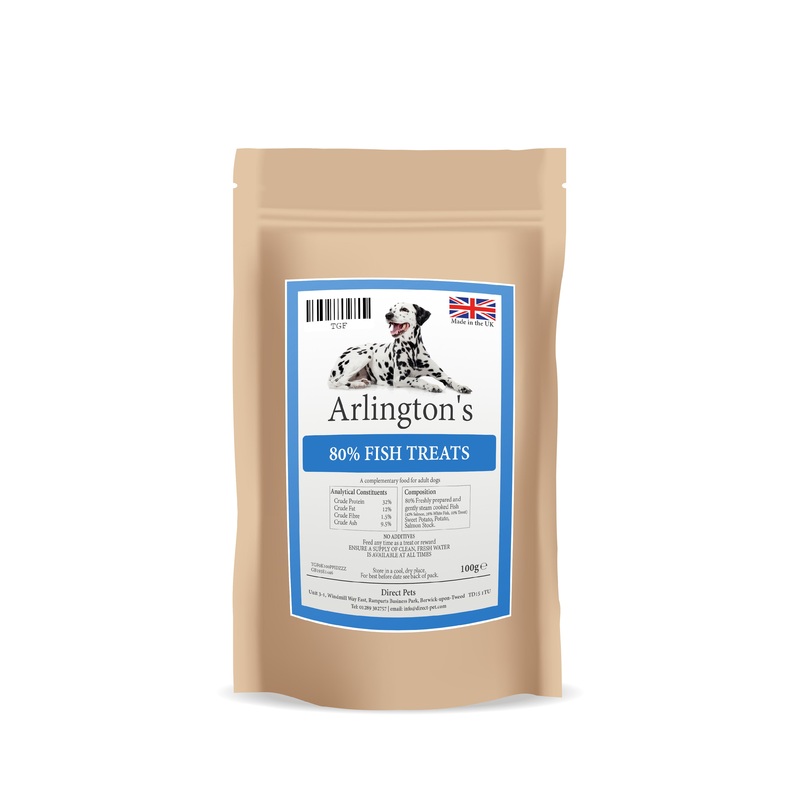 Arlington's 80% Fish Dog Treat   500g