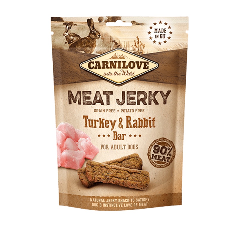 Carnilove Jerky Turkey & Rabbit Fillet Treat Bars