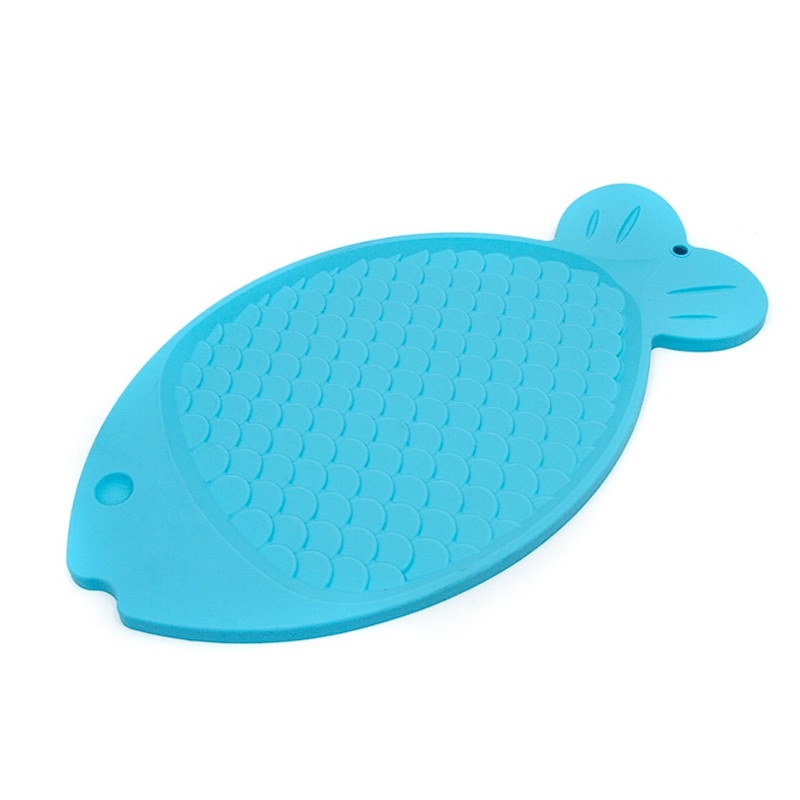 Great & Small Blue Silicone Fish Shaped Food Mat