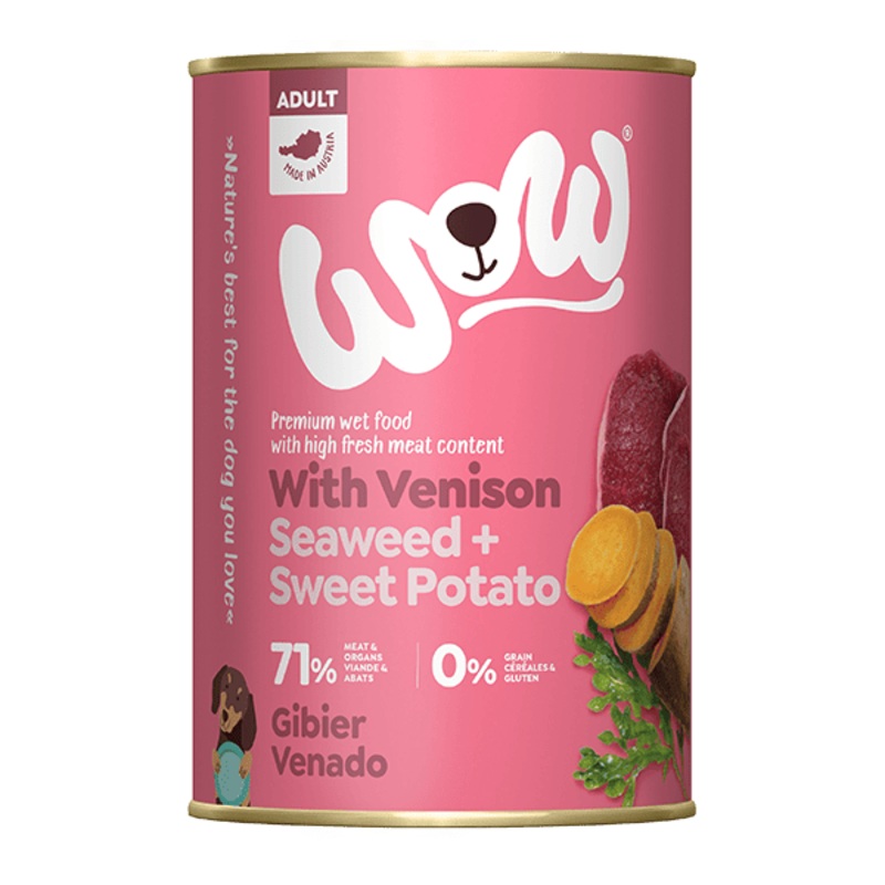 WOW Adult Dog with Venison, Seaweed and Sweet Potato 400g