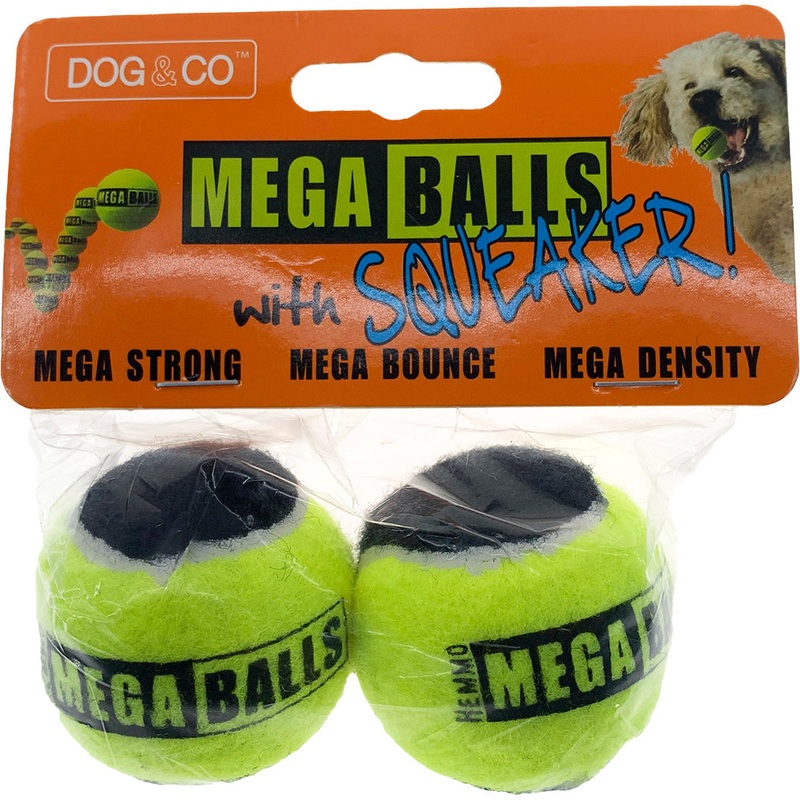 1.8" Mega Squeaky Balls Pack of 2