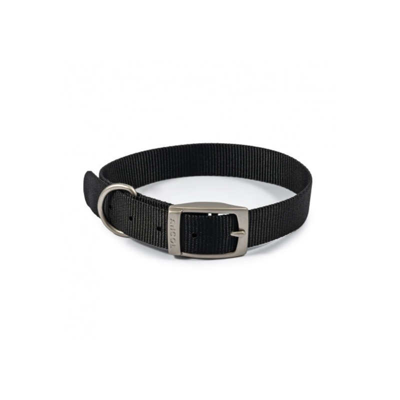 16" Ancol Nylon Collar Black Size 3