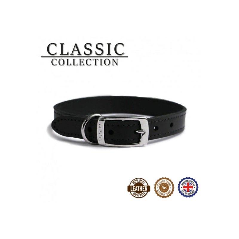 16" Plain Sewn Collar Black Size 3