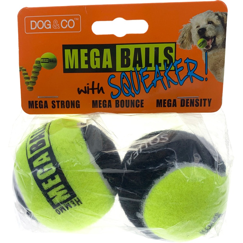 2.5" Mega Squeaky Balls Pack of 2