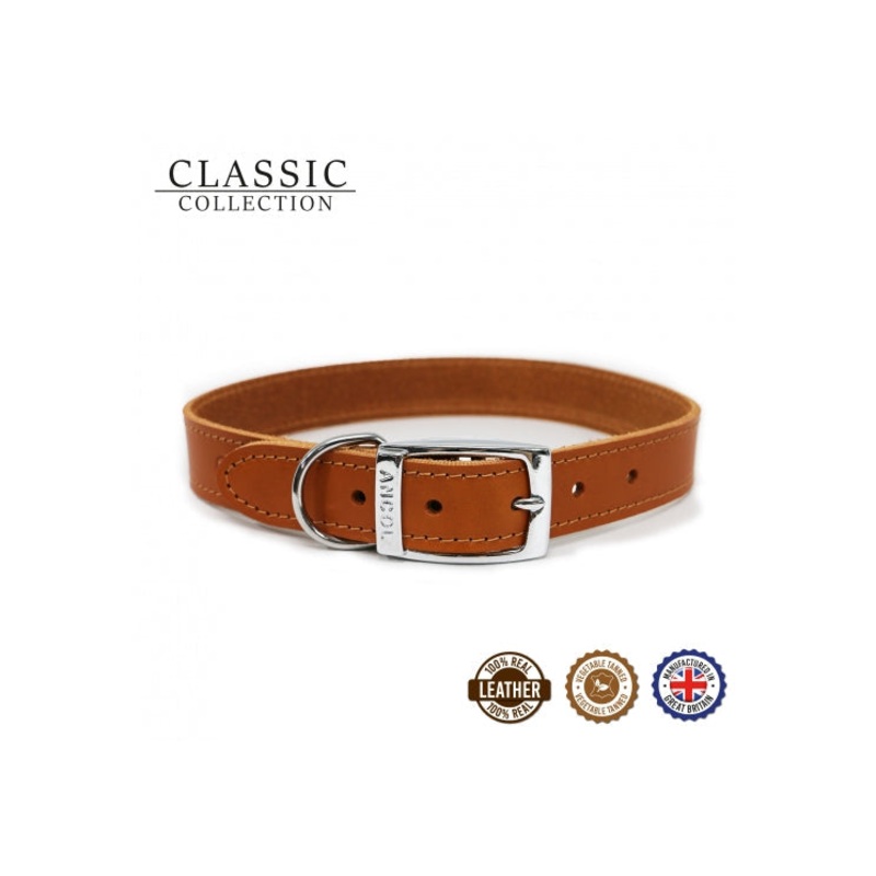 20" Plain Sewn Collar Tan Size 5
