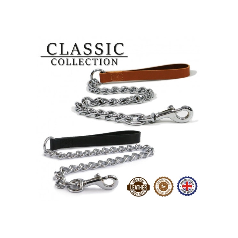 32" Black Extra Heavy Chain Lead With Trigger