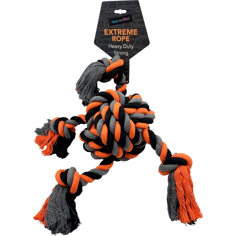 4x Ended Extreme Rope Heavy Ball Toy