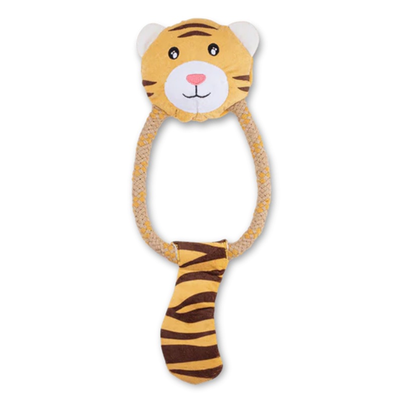 Beco Recycled Soft Tiger Dog Toy
