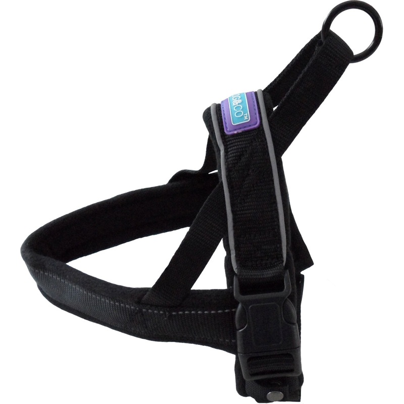 D&C Large Reflective Padded Harness Black