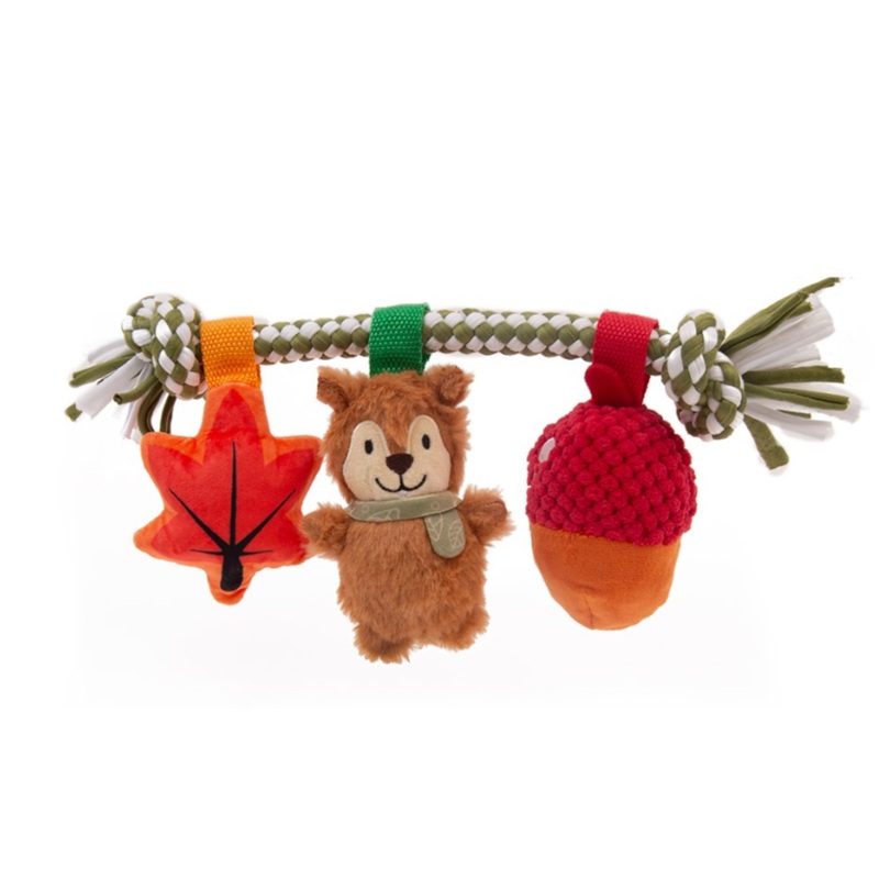 G&S Autumn Animals Squirrel Rope Dog Toy