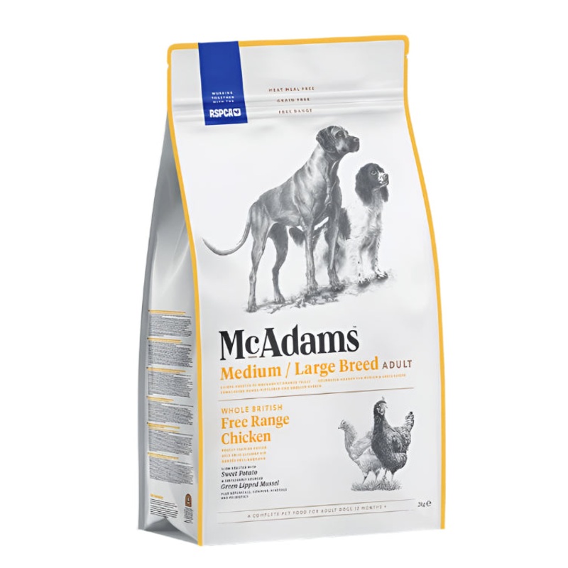 McAdams Free-Range Chicken Dog Food for Medium and Large Breeds