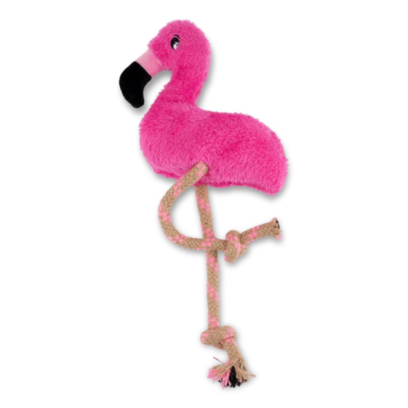 Recycled Recycled Soft Flamingo Dog Toy