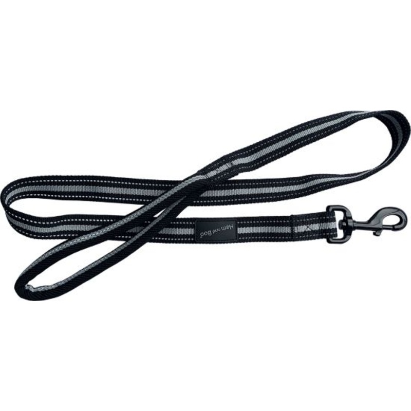 Sports Lead With Reflective Strip Black 1" x 48"