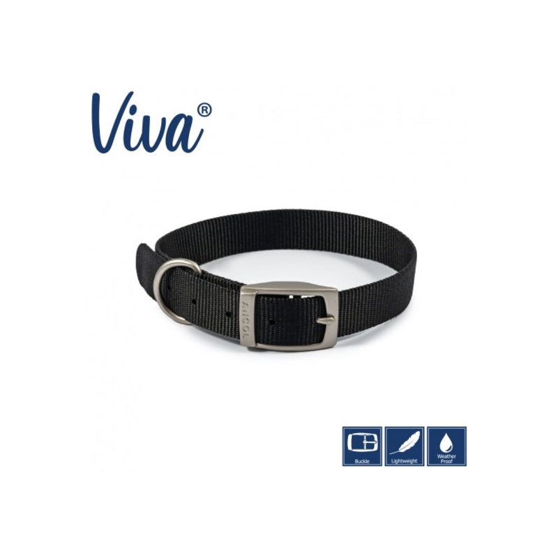 18" Ancol Nylon Collar Black Size 4