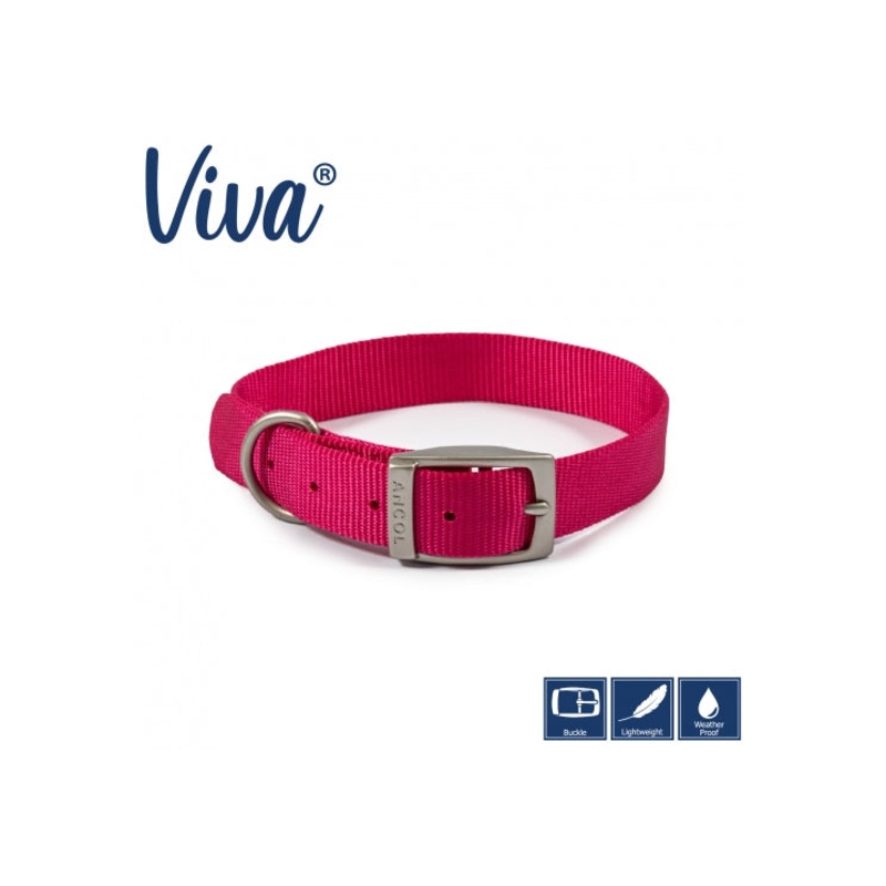 18" Ancol Nylon Collar Pink Size 4