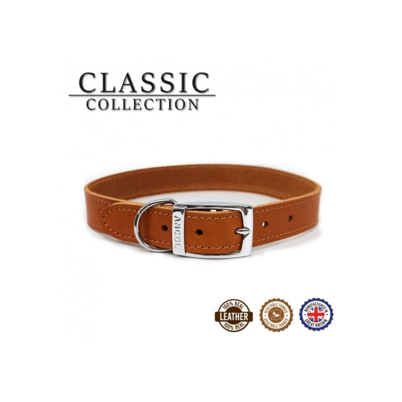18" Plain Sewn Collar Tan Size 4