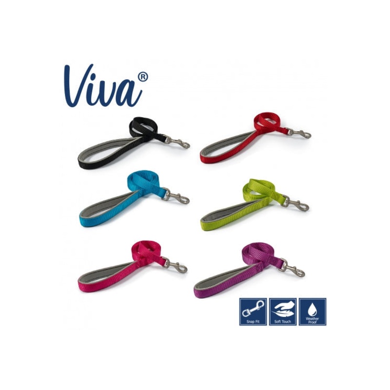 Ancol Soft-Touch Padded Nylon Lead Pink 1/2"