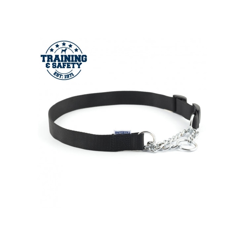 Black Nylon Semi Choker Size 7-10 25mm