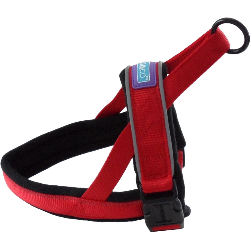 D&C Large Reflective Padded Harness Red