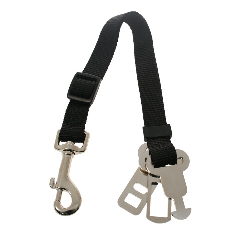Universal Fit Dog Car Seat Belt Restraint Black