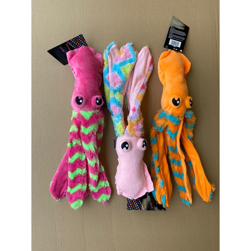 Bright Stripey Squid Plush Toy