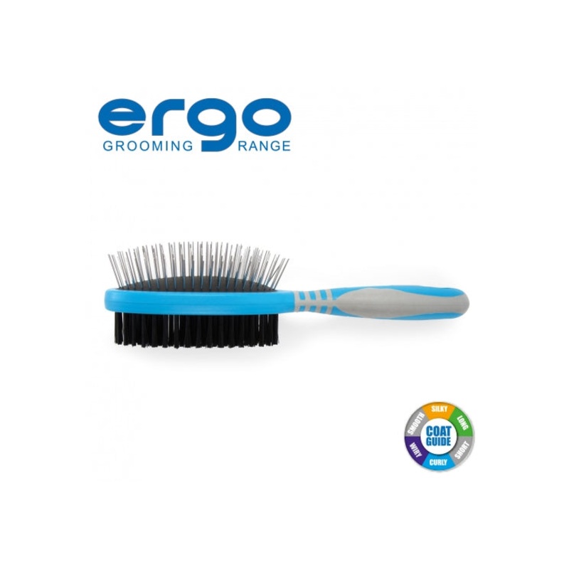 Ergo Double-Sided Pin and Bristle Brush