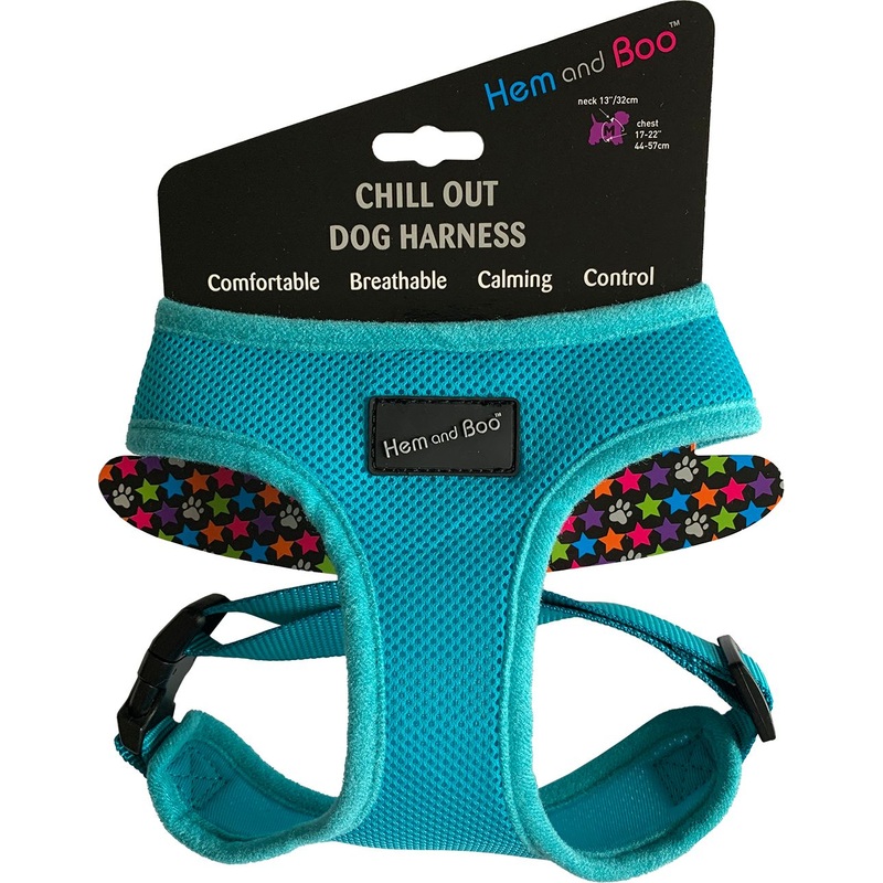 Hem&Boo Soft Mesh Harness Small Aqua