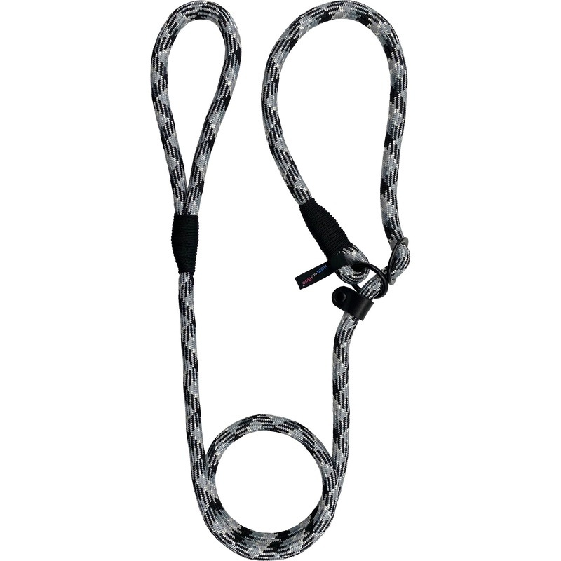 Sports Performance Rope Slip Lead Black Grey 1.4 x 150cm