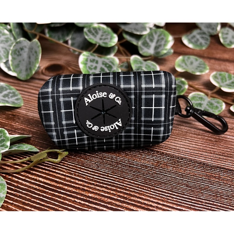 A&C Poo Bag Dispenser Black Tartan