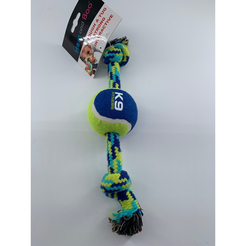 K9 Tennis Ball on Knotted Rope 5cm - Last Chance to Buy