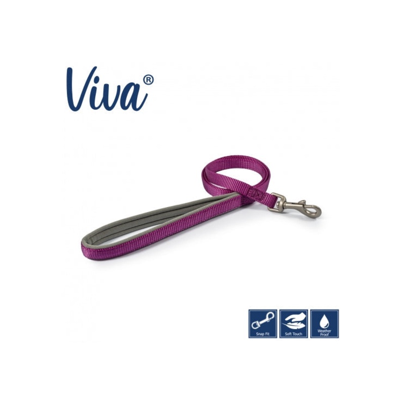 Purple 3/4" Padded Nylon Lead