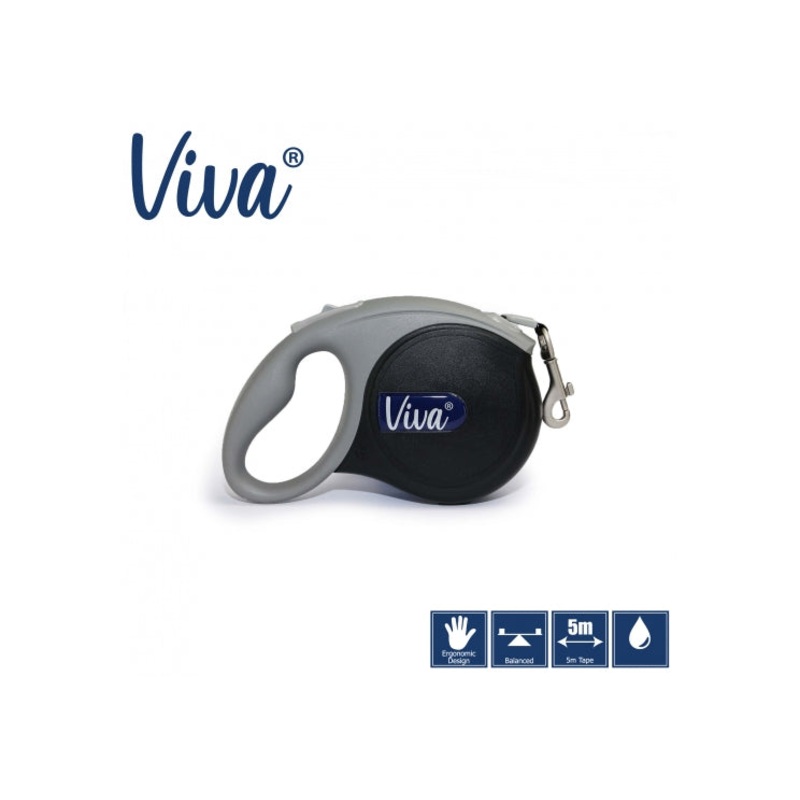 Sm Viva Black Retractable Lead