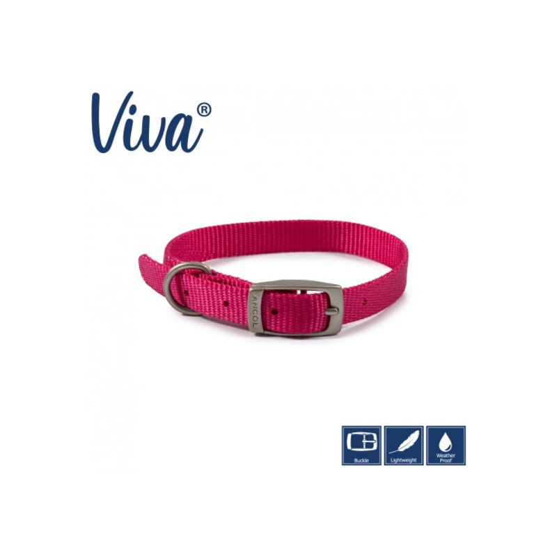 14" Ancol Nylon Collar Pink Size 2