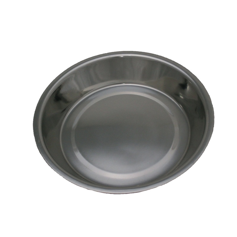 6" Shallow Stainless Steel Puppy Dish