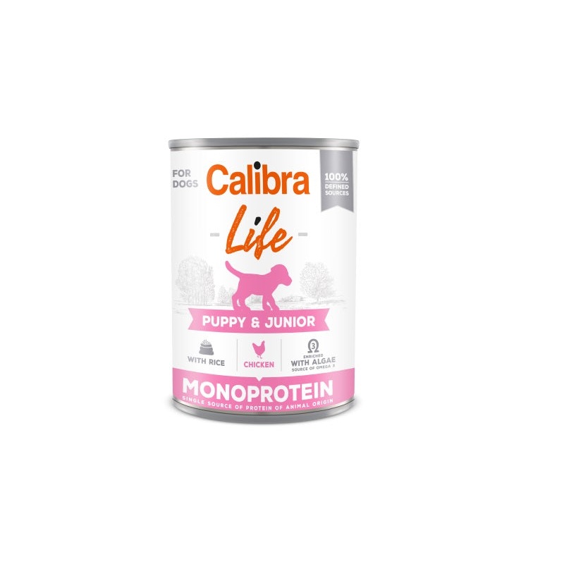 Calibra Dog Life Can Puppy & Junior Chicken & Rice