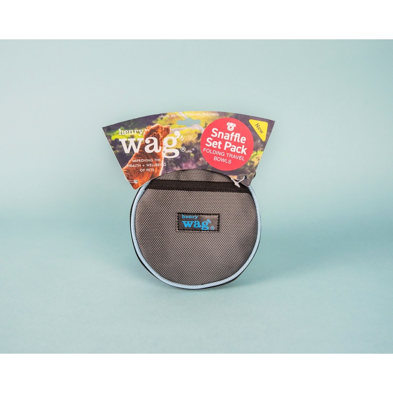 Henry Wag Snaffle Set Pack Folding Travel Bowls