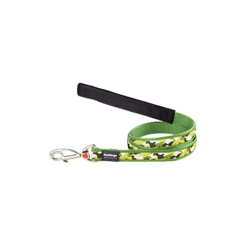 Red Dingo Camouflage Green Dog Lead