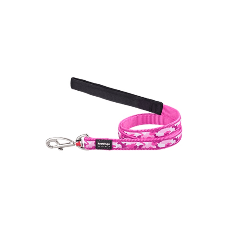 Red Dingo Camouflage Hot Pink Dog Lead