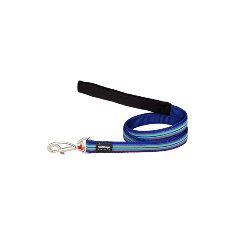 Red Dingo Dark Blue Stripe Dog Lead