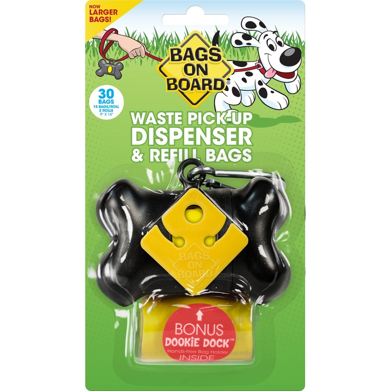 Bags On Board Black Bone Poobag Dispenser + Bags