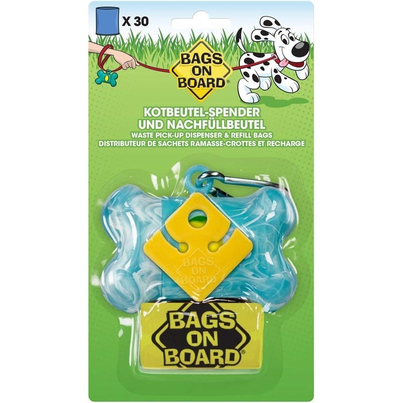 Bags On Board Turquoise Marble Bone Dispenser + Bags