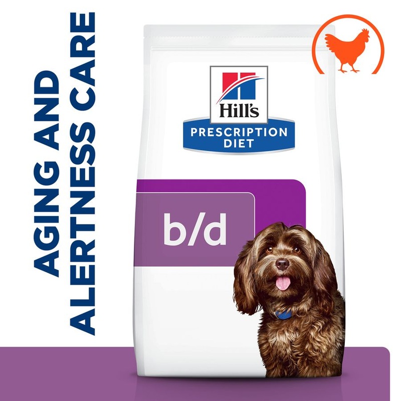 Hill's Prescription Diet b/d Brain Ageing Care Dry Dog Food with Chicken 12kg