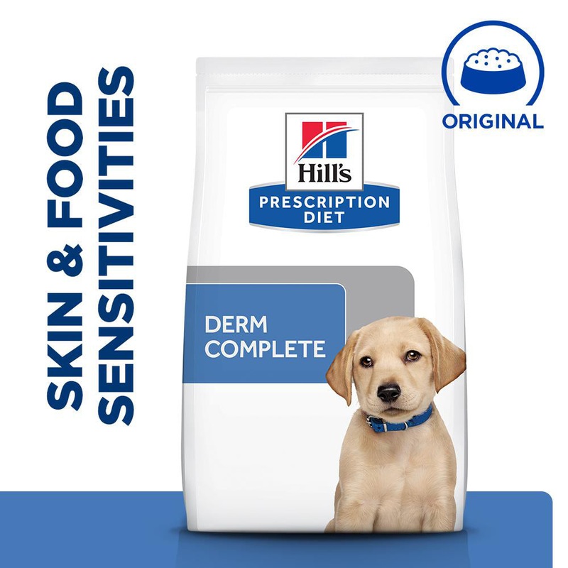 Hill's Prescription Diet Derm Complete Puppy Skin Care and Food Sensitivities Rice & Egg Recipe Dry Dog Food 12kg