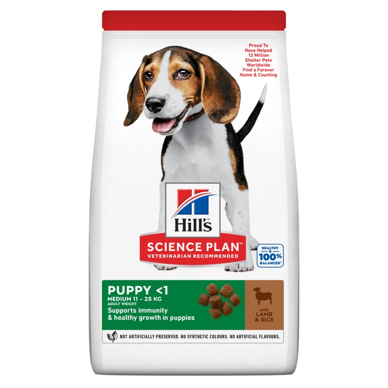 Hill's Science Plan Puppy Medium Dry Food Lamb & Rice Flavour 14kg