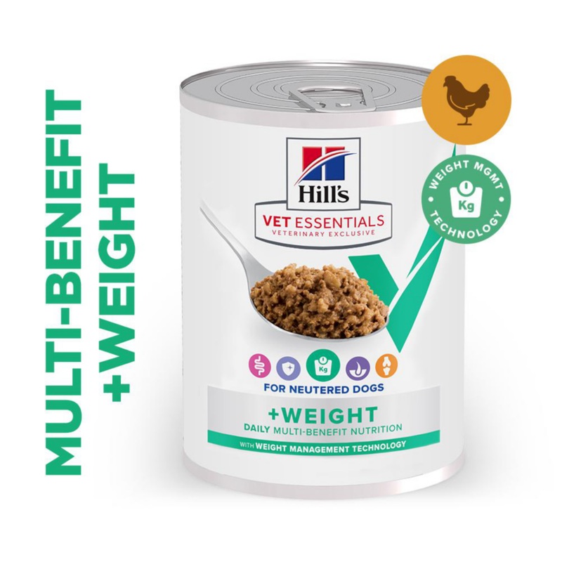 Hill's VET ESSENTIALS MULTI-BENEFIT + WEIGHT Adult 1+ Wet Dog Food with Tender Chicken