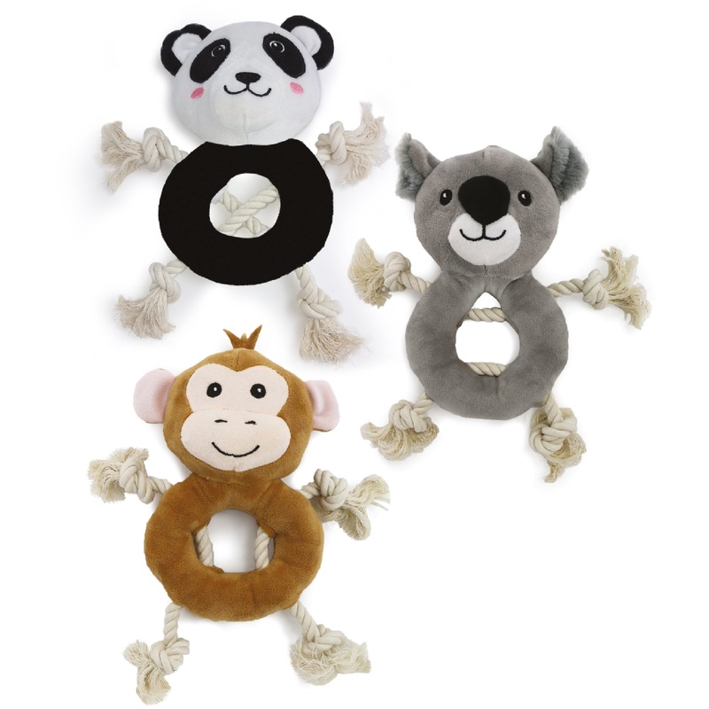 Made From Koala, Monkey & Panda Dog Toy