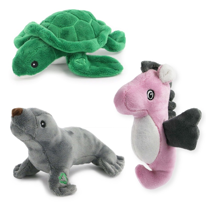 Made From Mini Turtle, Seal & Seahorse Dog Toy