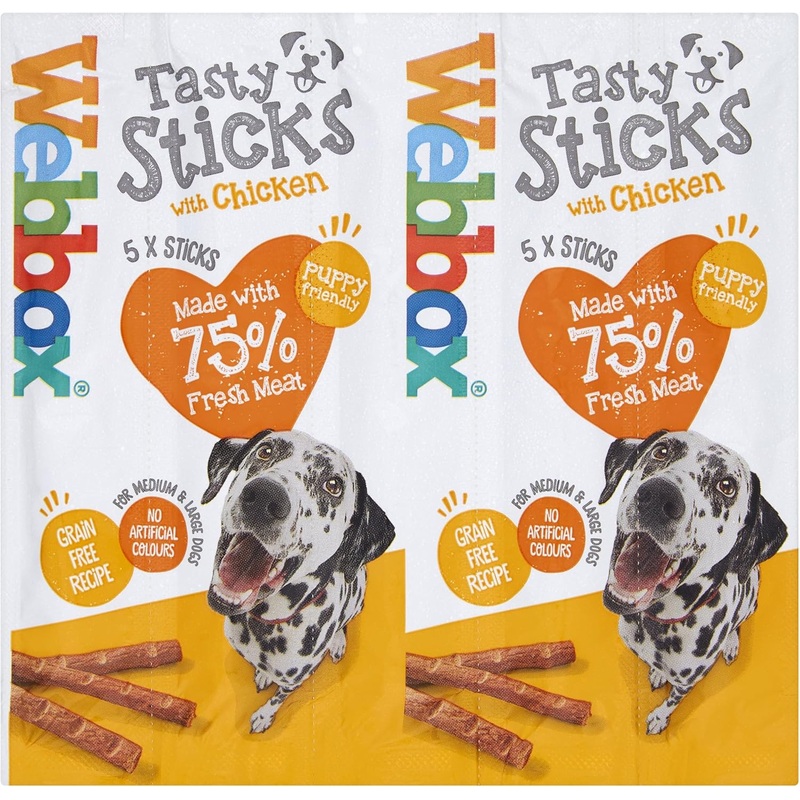 Webbox Large Dogs Delight Sticks Chicken 18x55g