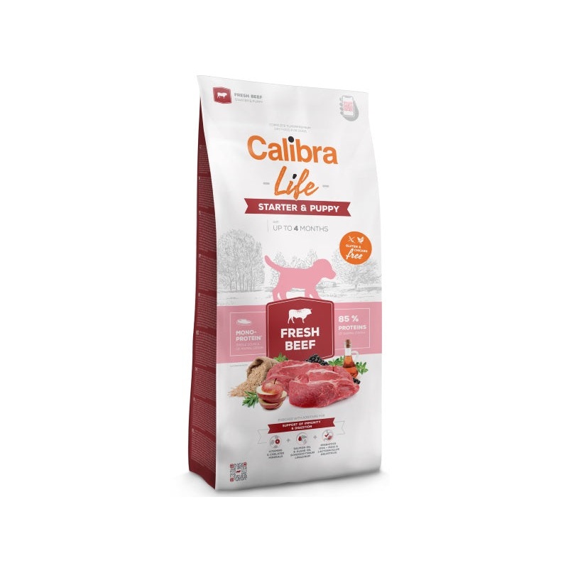 Calibra Dog Life Starter & Puppy Fresh Beef Dry Food